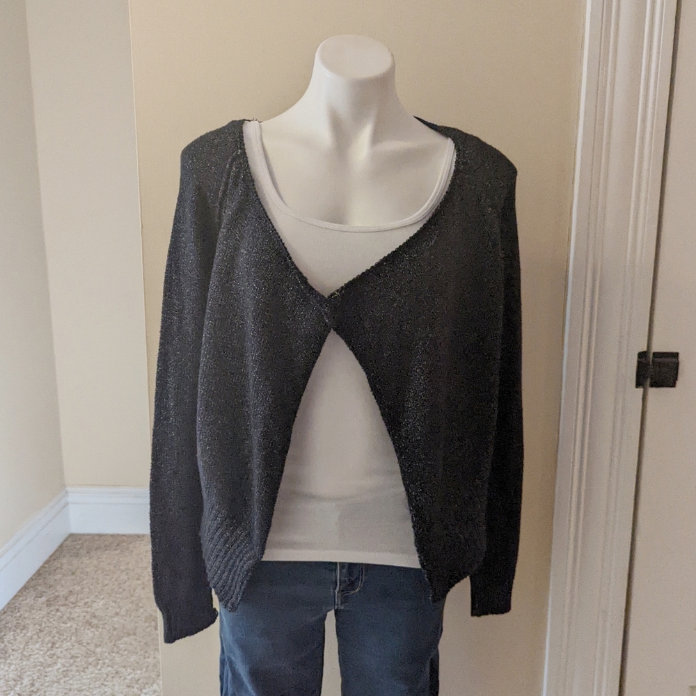 Hurley dark gray loose fit one button dark gray cardigan size Medium